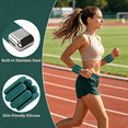 thumbnail image 5 of LTECARP Adjustable Ankle & Wrist Weights for Women & Men, 4 lbs Silicone Design with Comfort Fit - Arm/Leg Workout Weights for Gym, Pilates, Yoga, Walking, Barre, Dance(Grey‑Teal), 5 of 7