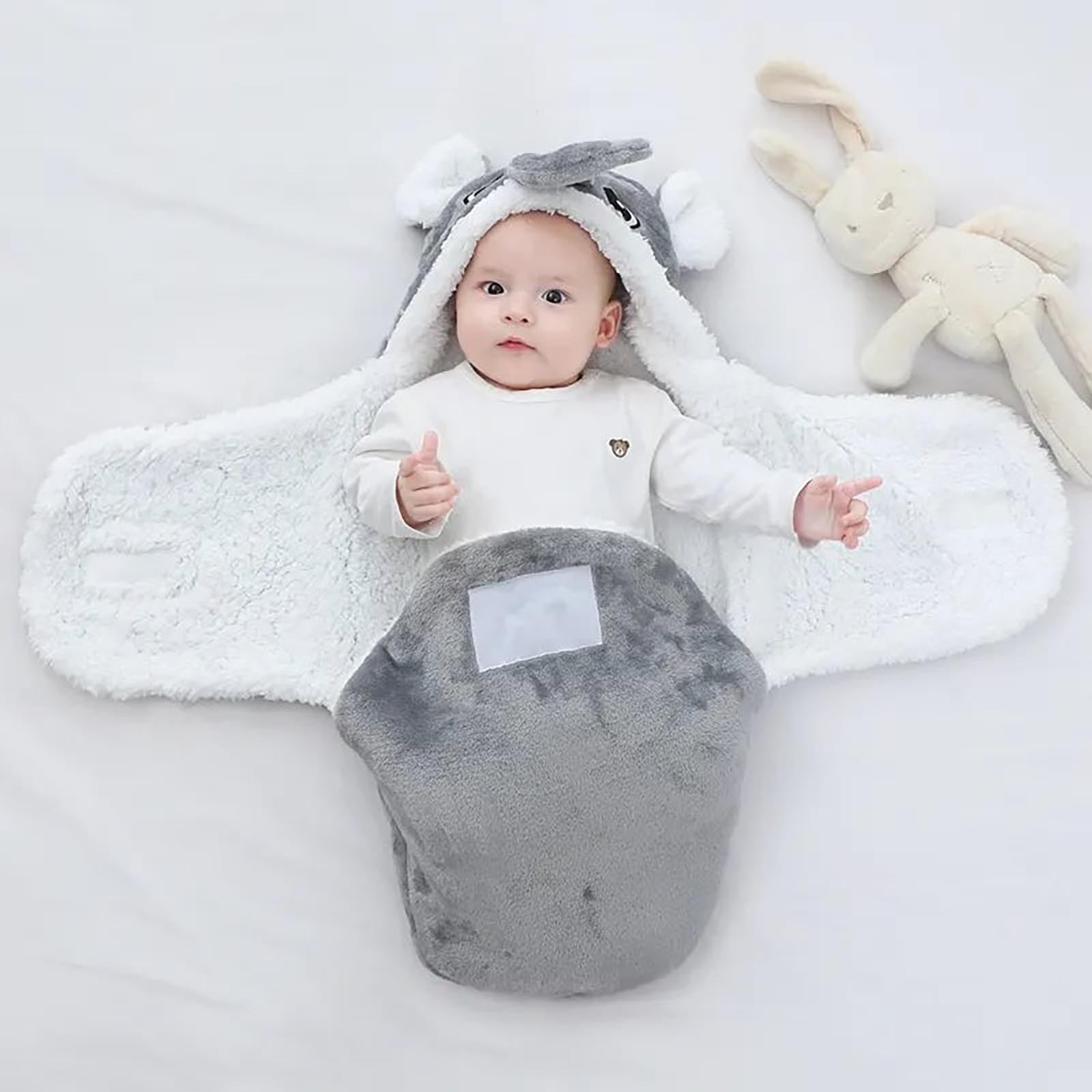 Swaddle Blanket 32.2In Secure Adjustable Wrap Sleep Sack Machine Washable Multi-Purpose Nursing Cover Burp Cloth Changing Mat Play Mat Home Use Holiday Gift Party Present Comfortable Wrap Blanket