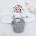 thumbnail image 4 of Newborn Swaddle Wrap Blanket Winter Warm Flannel, Machine Washable Security Sleep Sack with Adjustable Wings, Baby Shower Gift(B), 4 of 7