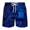 thumbnail image 5 of 3D Printing Electronic Chip Short Pants Men Summer Beach Shorts Cool Street Circuit Board Graphic Swimsuit Gym Surf Swim Trunks, 5 of 7