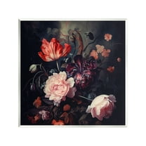 Stupell Industries Dark Elegant Flowers Botanical & Floral Photography Unframed Art Print Wall Art, 12 x 12