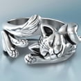 thumbnail image 2 of Cat Ring for Women Men, Fashion Adjustable Cute Cat Animal Statement Ring, Lazy Cat Jewelry, Valentine's Day, Mothers Day, Gifts for Women Mother Wife, 2 of 8