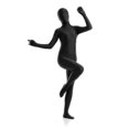 thumbnail image 3 of Mens Women Unisex Full Body Tights Suit Spandex Stretchy Black Cosplay Costume Disappearing Man Bodysuit For Halloween Party, 3 of 5