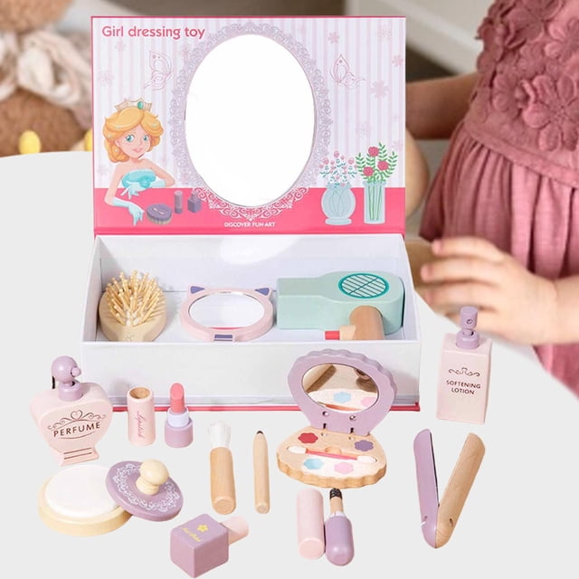Set De Maquillaje De Juguete Para Juegos De Simulación. Aprendizaje Temprano. Regalo De Cumpleaños. Set De Salón De Belleza.