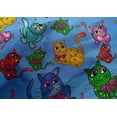 thumbnail image 4 of oneOone Cotton Silk Medium Blue Fabric Kitten Cats Sewing Craft Projects Fabric Prints By Yard 42 Inch Wide-9CI, 4 of 4