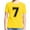 D26/Yellow, variant on Afdoent Cool Boys Graphic Tee With Number 7 Funny Number Short Sleeve Shirt For Kids Youth Casual Comfortable Daily Wear 3-4 Years