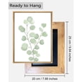 thumbnail image 7 of Drsoum Framed Botanical Plant Canvas Wood Wall Art Green Sage Eucalyptus Leaf Picture 8"x10"x4pcs, 7 of 7