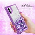 thumbnail image 6 of Samsung Galaxy S20 Ultra Case, Liquid Glitter Waterfall Phone Case Cover for Galaxy S20 Ultra - Purple/Clear, 6 of 6