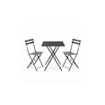 thumbnail image 3 of Mesa de Jardín y Sillas Jardín y Balcones Pequeños, 2 Sillas Plegable y 1 Mesa, Acero Premium - Negro(55X55) esquí esquí Gafas de esquí, 3 of 5