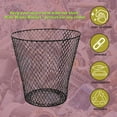 thumbnail image 3 of (2) Black Mesh Waste Basket, 9in. Round Open Top Lightweight Trash Can Home Office Organizer Recycling Bins Desk Kitchen Garbage Container, 3 of 7