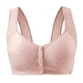 thumbnail image 5 of Uqiangy Womens Tops Push Up Bras for Women Bra Wireless Push-Up Bra Zip Front Bra Top Bras for Women Sports Bras for Women Front Close Bras for Women Plus Size Light Pink S, 5 of 9