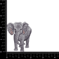 thumbnail image 2 of Gray Elephant - Natural - Iron on Embroidered Applique Patch, 2 of 4