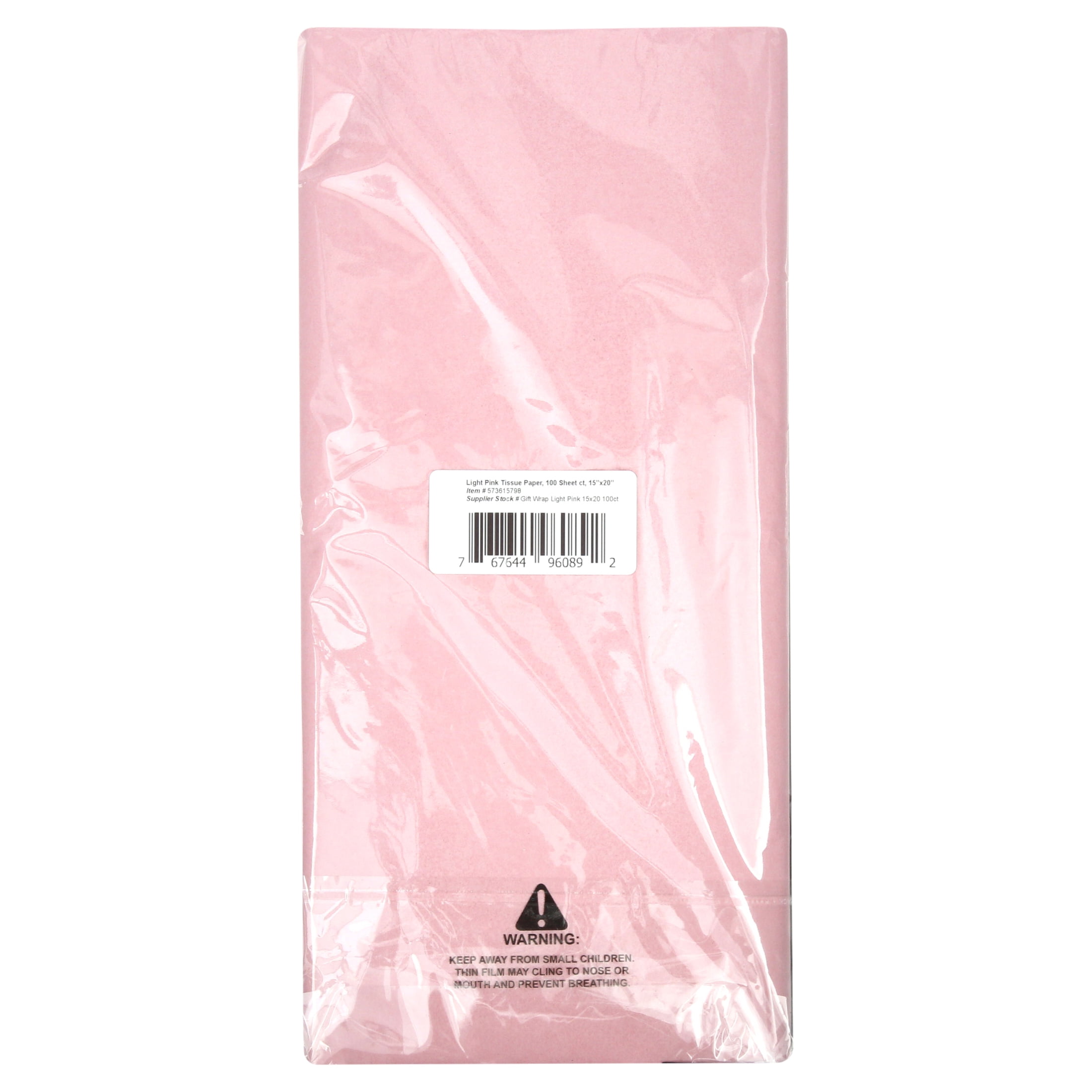 Light Pink Tissue Paper Fan 18in