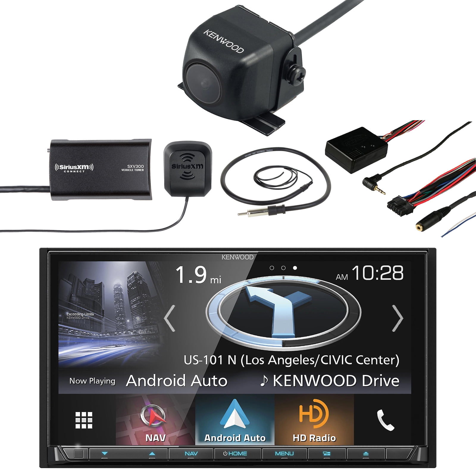 Kenwood 6.95" Touchscreen inDash Navigation DVD Receiver w/Apple