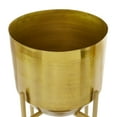 thumbnail image 4 of DecMode 31", 24"H Gold Metal Planter with Removable Stand (2 Count), 4 of 9
