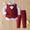 v#1124Red2256, variant on HAYIMI Kids Baby Boy Clothes Suits Tuxedo Gentleman Outfits Formal Tops Pants Shirt Vest Pants Baby Suit Sets Lovely Child O-Neck Cartoon Clothes Sets