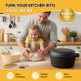 thumbnail image 4 of Hawsaiy 6.5QT Pre-Seasoned Cast Iron Dutch Oven with Lid, Ideal for Bread Baking, Sourdough, Frying, BBQ & Camping - Dual Handles, Skillet Pan Set for Indoor & Outdoor Use, 4 of 9