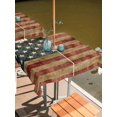 thumbnail image 3 of Square Outdoor Tablecloth With Umbrella Hole And Zipper– Vintage USA American Flag Waterproof Patio Table Cover for Party, Picnic, Backyard, 60"x60" , Patriotic Star Stripes, 3 of 8