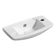 thumbnail image 1 of Pemberly Row White 20" Small Wall Mounted Ceramic Sink with Faucet Hole, 1 of 5