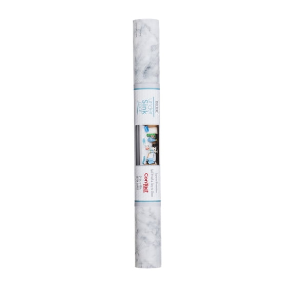 Con-Tact Brand Waterproof Protective Liner for Under Kitchen Sink, Bathroom, Laundry Room Non-Adhesive Undersink and Vanity Mat, 24 x 48 in,  Marble