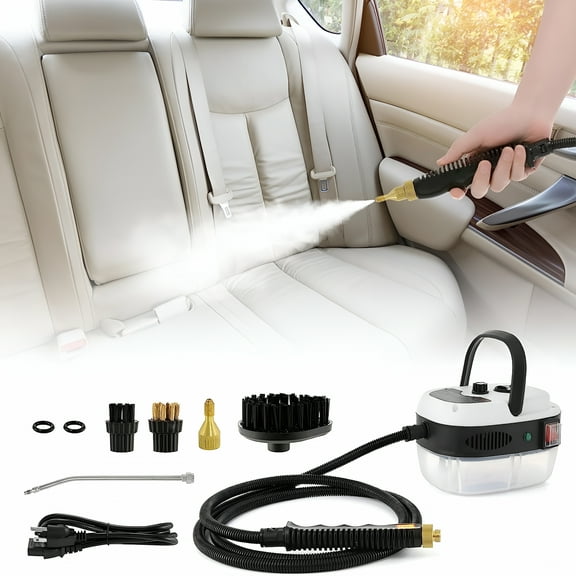 HIBIBUD 2500W Car Steamer for Auto Detailing High Pressure Handheld Steam Cleaner with Water Tank Portable Electric Steam Cleaning Machine Home Use Kitchen Floors Tools