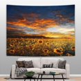 thumbnail image 3 of Tapiz de girasol para colgar en la pared, diseño de flores, campo floral, arte estético para adolescente, dormitorio, sala de estar, decoración de plantas naturales, decoración del hogar, amarill, 3 of 5