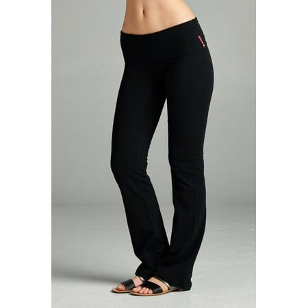Red Gelscrubs Pant - Salt Tree Women's Basic Solid Full-length Flare Bottom Knit Yoga Pants