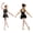 Black, variant on Girls Cutout Back Feather Bodysuit Mock Neck Tulle Skirted Leotard Ballet Dance Gymnastics Unitards Black 8
