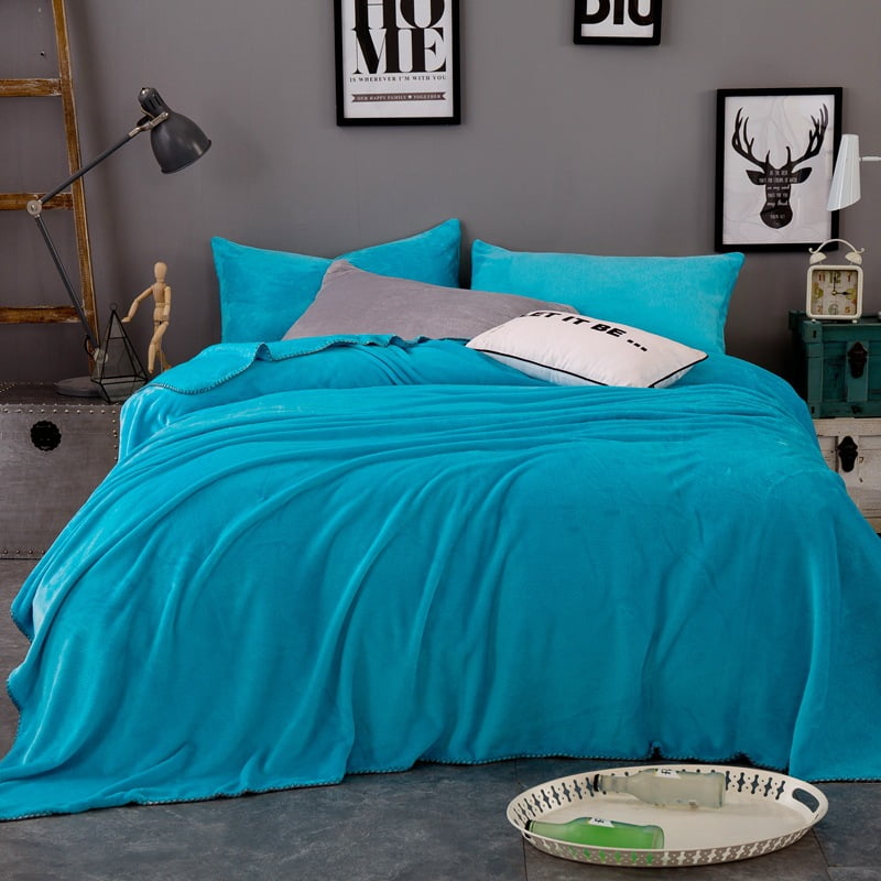 Multicolor Soft Coral Fleece Blanket Thicken Warm Bed Throw Sofa