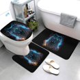 thumbnail image 3 of Bathroom Rugs Sets 3 Piece - Cool Blue Light Wolf Absorbent Non Slip Bath Mats, U-Shape Toilet Lid Cover, Contour Mat, Soft Washable Shower Mats Bath Rug Mat for Bathroom Tub Toilet, 3 of 7