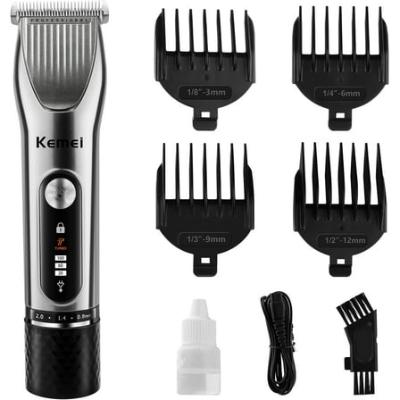 KEMEI Hair Clippers for Men，Adjustable Blade Cordless Clipper Professional Barber Clippers，USB Rechargeable Wireless Haircut Clippers km-v310