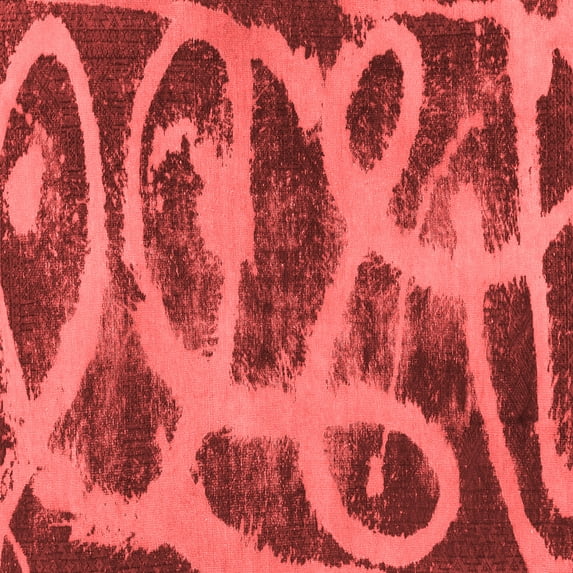 Ahgly Company Indoor Square Persian Red Bohemian Area Rugs, 4' Square