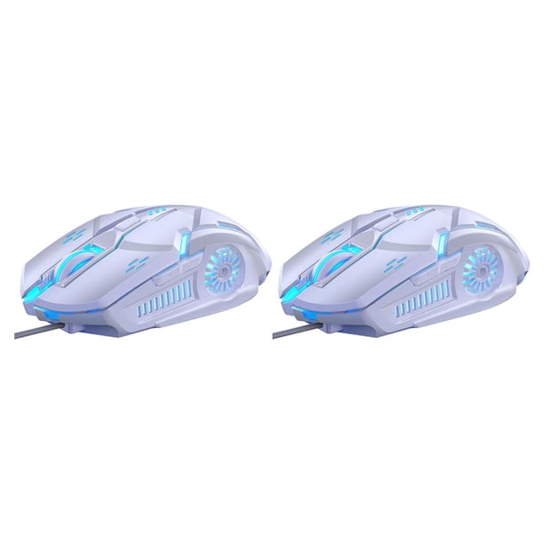 Sidaley Ratón para juegos 6D, ratón óptico con cable ajustable, ratón para juegos RGB DPI de 4 velocidades, ratón silencioso con retroiluminación Type1 NO1