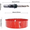 thumbnail image 2 of HSS bi-metal hole saw with shank for wood and metal125cm, 2 of 5