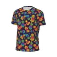 thumbnail image 6 of Wukai Colorful Pineapples1 Print Men's Short-Sleeved Mesh T-Shirt,Quick-Dry Short Sleeve Workout T-Shirt-X-Large, 6 of 8