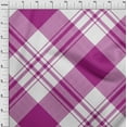 thumbnail image 4 of oneOone Rayon Purple Fabric Tartan Craft Projects Decor Fabric Printed By The Yard 56 Inch Wide, 4 of 4