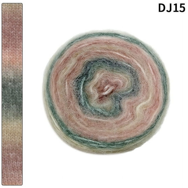 Zhuge Hilo giratorio de 100 g, hilo acrílico al 58 % para kit de crochet con cambio de color suave, hilo grande, K