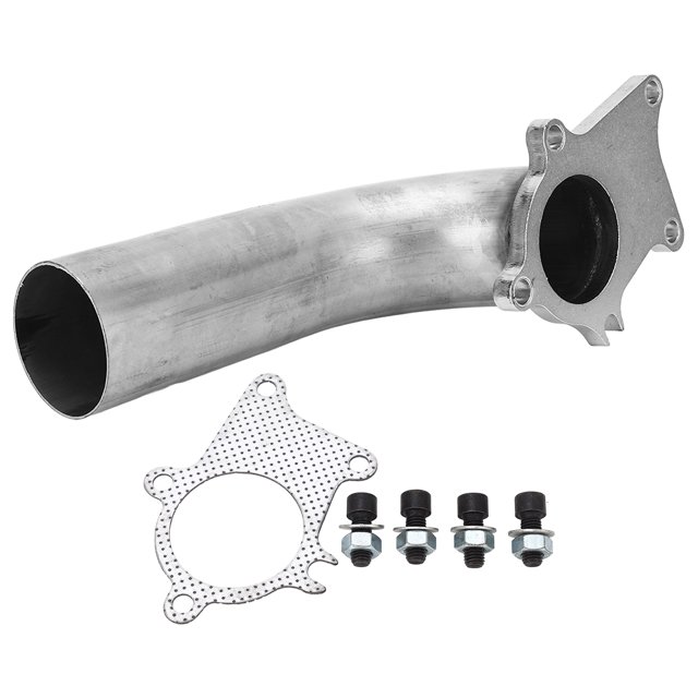 Tubo de descarga Turbo de escape de 57mm con junta, brida de 5 pernos, reemplazo de tubo de descarga Turbo de acero inoxidable para T3 T4 T04E
