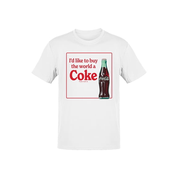 Officially Licensed Coca Cola I'd Like to Buy the World a Coke Men's T-shirt