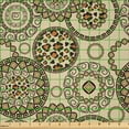 thumbnail image 2 of Ambesonne Animal Print Fabric by the Yard Microfiber, Savannah Theme Circles, 1 Yard, Beige and Brown, 2 of 4