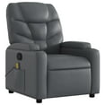 thumbnail image 3 of vidaXL Massage Recliner Chair Grey Faux Leather, 3 of 5