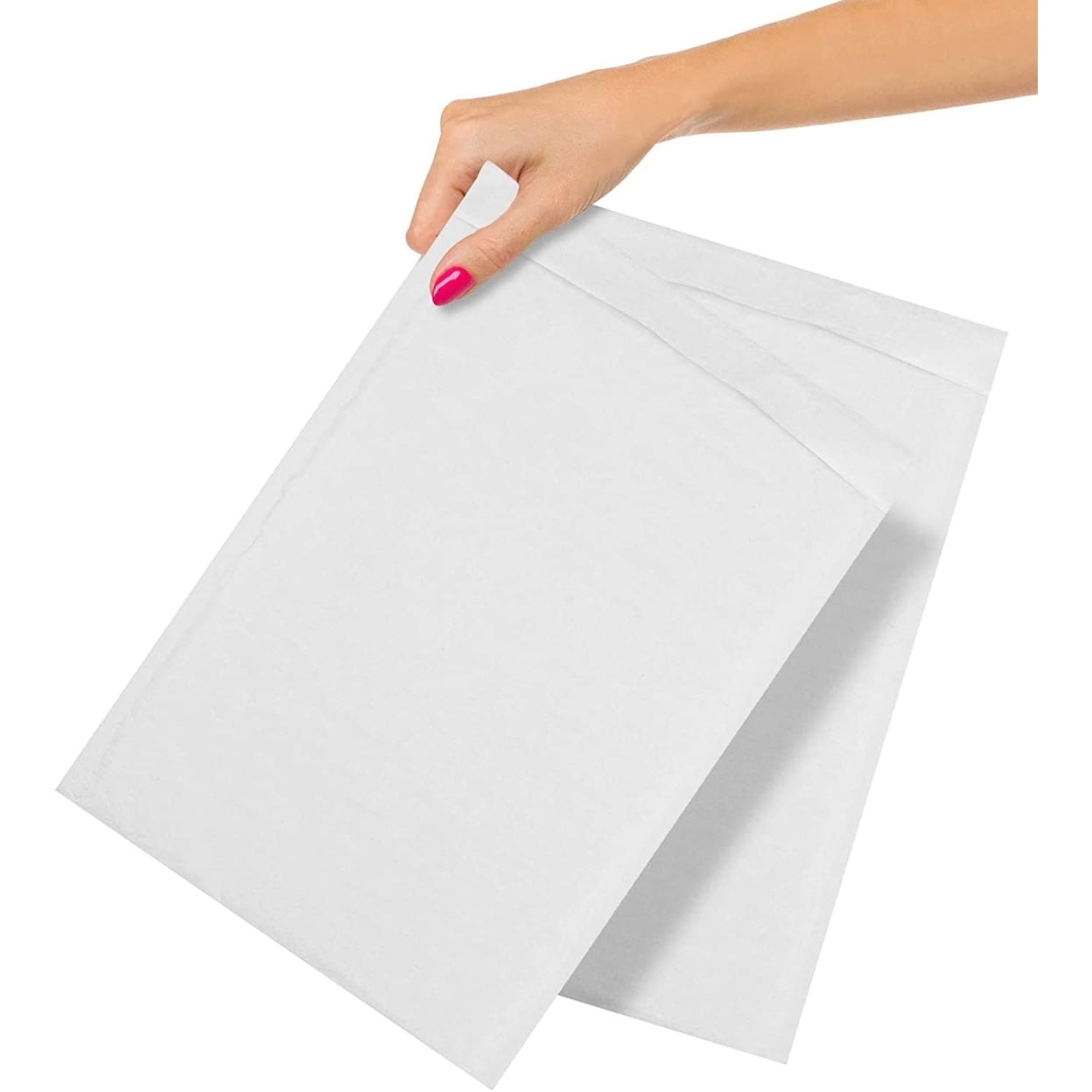 25 Pack White Kraft Bubble Mailers 8.5" x 13" Self Sealing Cushion