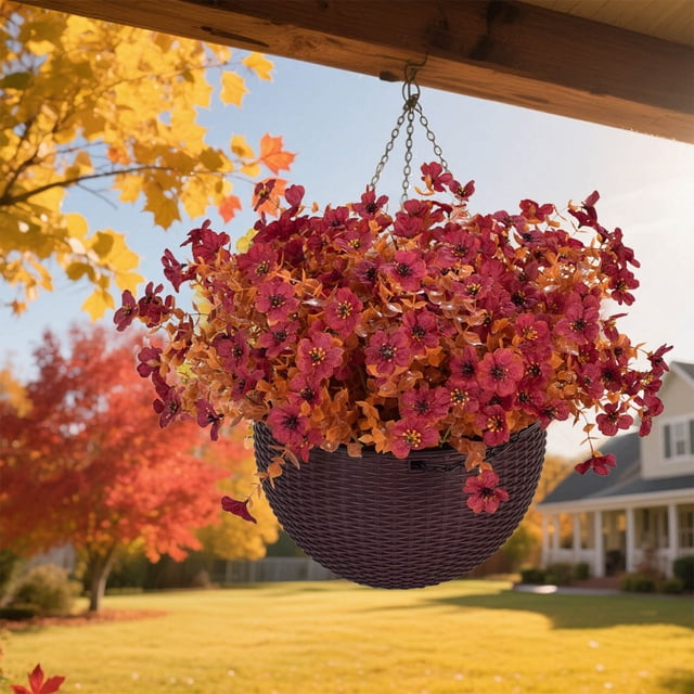 Flores Artificiales de Plástico - Plantas Violetas - Decoración para El Hogar y Exteriores | Flores Artificiales de 37 Cm (13,7 Pulgadas) para Bodas y Decoración Del Hogar - 1 Flor Artificial