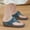 Blue, variant on WILLBEST Brown Slippers Women Slope Heel Slippers Summer Fashion Slope Heel Thick Soled Massage Retro Beach Slippers
