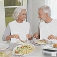 thumbnail image 3 of 12 Pack Premium Adult Bibs - bibs for adults Men, Women; Eating Cloth for Elderly Seniors and Disabled, Adjustable, Terry bib Clothing Protectors, Machine Washable, White, 3 of 6