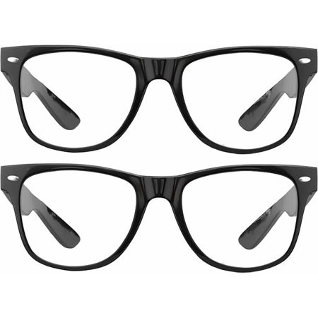 grinderPUNCH 2 Pack High Magnification Reading Glasses Strong Power Readers - 4.00-6.00 (2 Pack Black, 2.00)