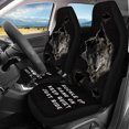 thumbnail image 3 of Uourmeti Wolf Ripped Leather Print Car Seat Covers 3 PCS, Car Seat Covers Full Set Polyester Car Front Seats Interior for Trucks Cars most Cars, 3 of 9