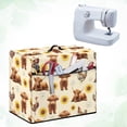 thumbnail image 4 of HELLHERO Highland Cattle and Sunflowers Sewing Machine Cover with Tote Handle and Pocket Universal Waterproof Pocket and Handle, 4 of 8