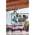 thumbnail image 4 of 83855BK Lark Axton - 50W 10 LED Medium Chandelier In Mid-Century Modern-18.75 Inches Tall and 28 Inches Wide-Black/Lacquered Brass Finish, 4 of 17