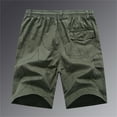 thumbnail image 4 of Sngxgn Men's Shorts Casual Elastic Waist Drawstring Summer Beach Shorts(Green,L), 4 of 4